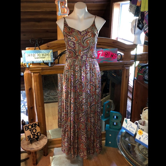 WRANGLER gorgeous SEXY long maxi dress adj straps beautiful colors - WORN ONCE - Picture 6 of 15